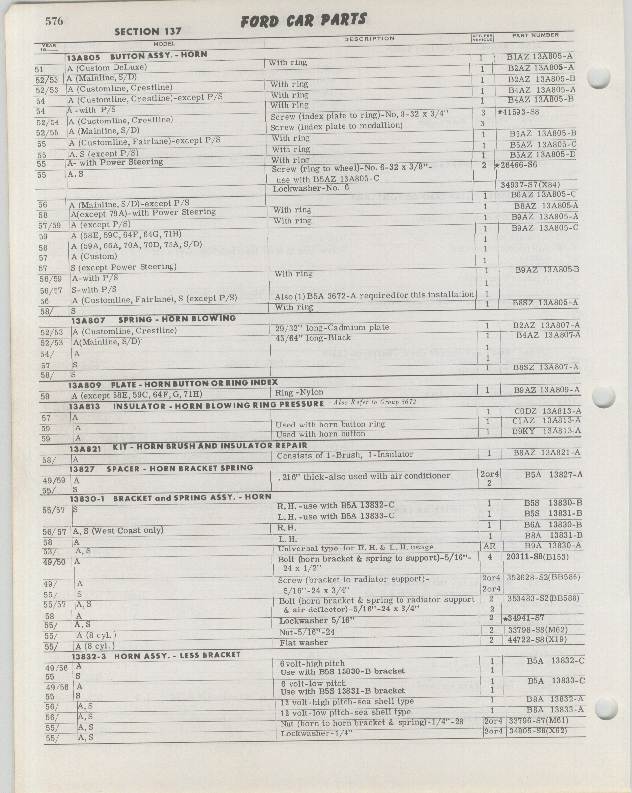 Ford Car Text Catalog January 1964