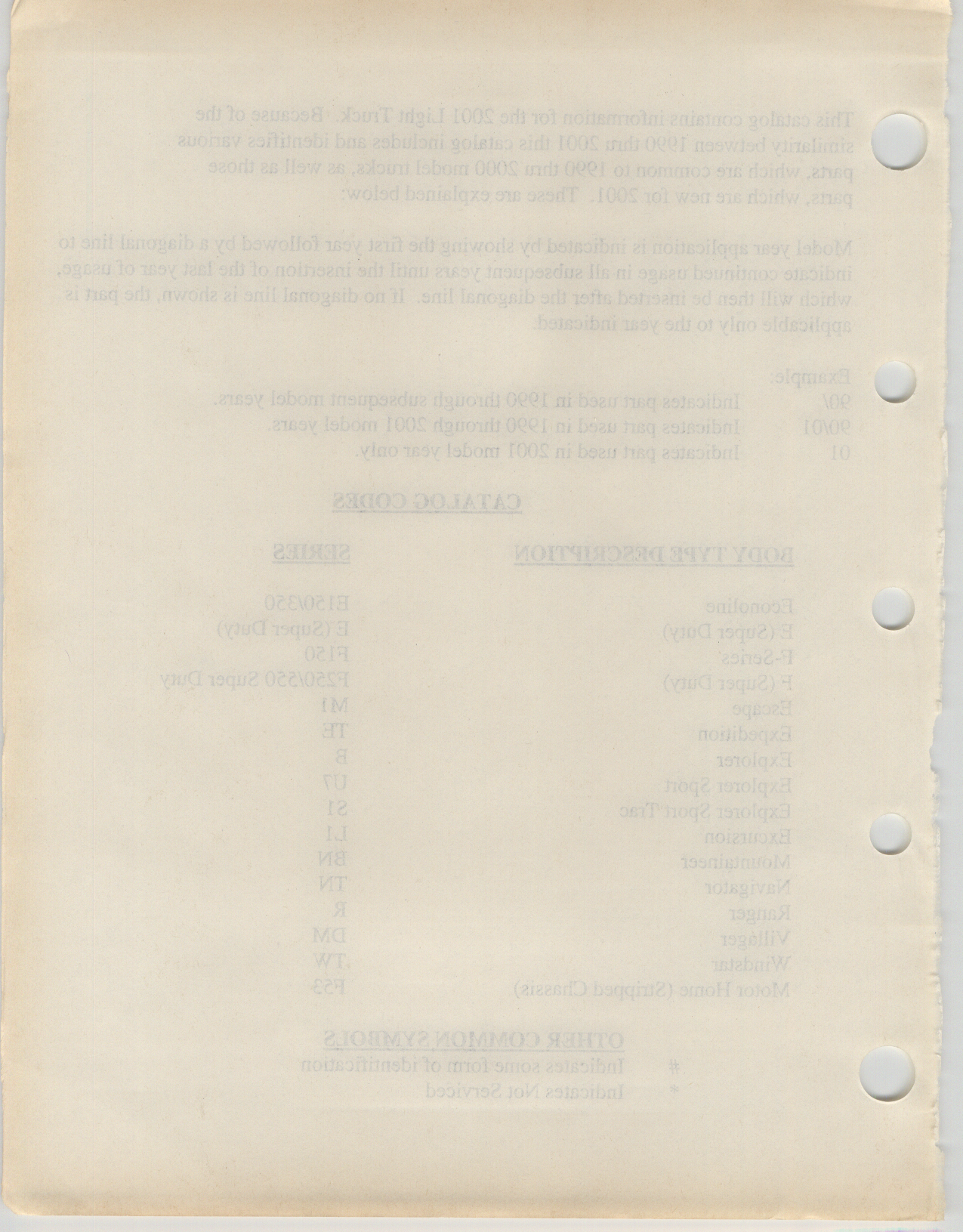 Ford Light Truck Parts Catalog Vol 2 Text Part 1 December 2000